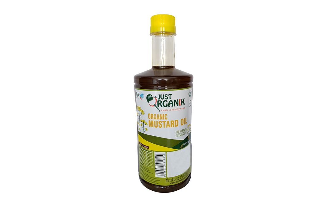 Just Organik Organic Mustard Oil   Plastic Bottle  1 litre